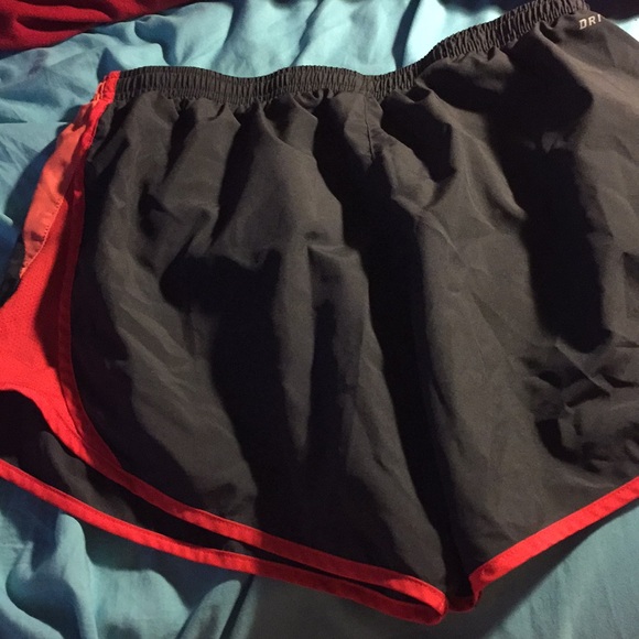 Nike gray and orange running shorts. - Picture 3 of 3